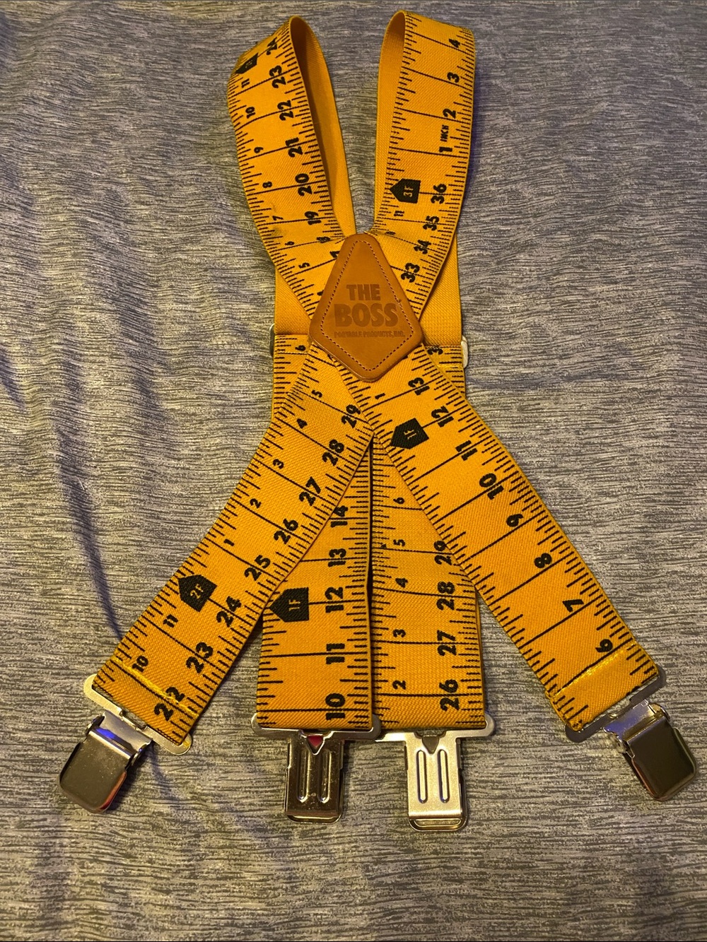 The Boss Portable Products Tape Measure Suspenders Novelty Gag Gift